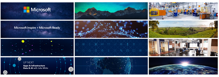 Virtual sets for Microsoft event