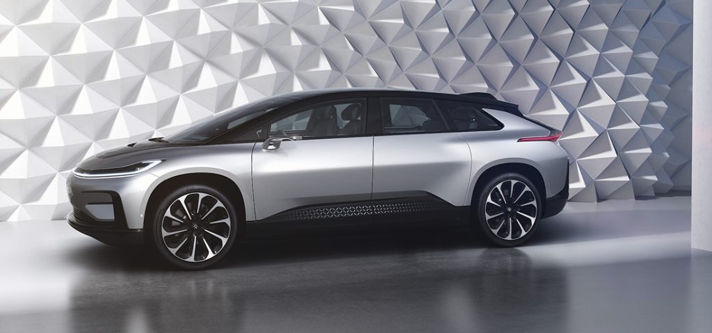 FF 91 aiTechLuxury EV auto by Faraday Future