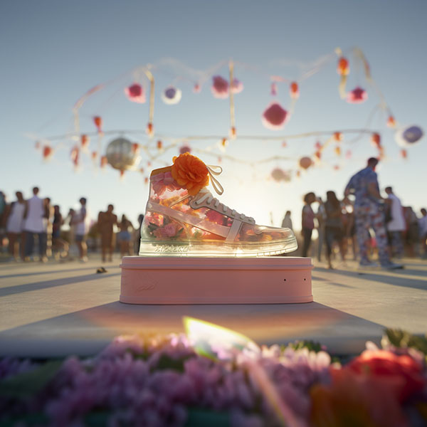 Cool sneaker pop-up marketing event at Coachella